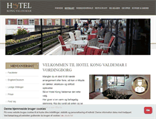 Tablet Screenshot of hotelkongvaldemar.dk